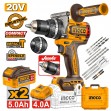 INGCO Κρουστικό Δραπανοκατσάβιδο Compact Μπαταρίας 20V Li-Ion 166Nm με Jacobs Τσοκ CIDLI201668E